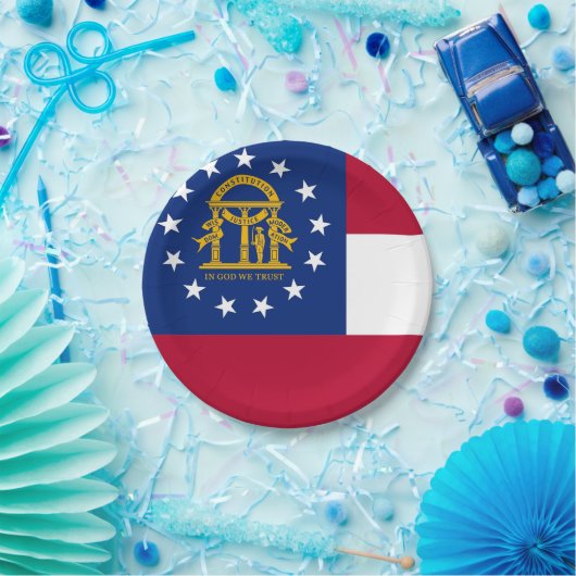 愛国的紙プレートとジョージア州旗 ペーパープレート (パーティー)