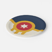 愛国的紙プレートとタルサ市旗 ペーパープレート (アングル)