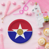 愛国的紙プレートとダラス国旗 ペーパープレート (パーティー)