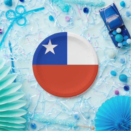 愛国的紙プレートとチリ国旗 ペーパープレート (パーティー)