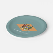 愛国的紙プレートとデラウェア州旗 ペーパープレート (アングル)