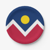 愛国的紙プレートとデンバー国旗 ペーパープレート (正面)