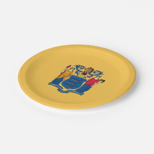 愛国的紙プレートとニュージャージー州旗 ペーパープレート (アングル)