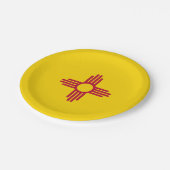 愛国的紙プレートとニューメキシコ州旗 ペーパープレート (アングル)