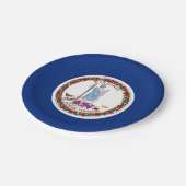 愛国的紙プレートとバージニア州旗 ペーパープレート (アングル)