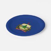 愛国的紙プレートとバーモント州旗 ペーパープレート (アングル)