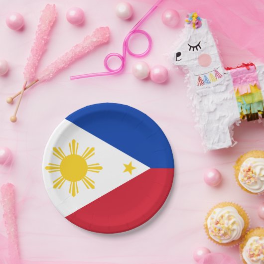 愛国的紙プレートとフィリピン国旗 ペーパープレート (パーティー)