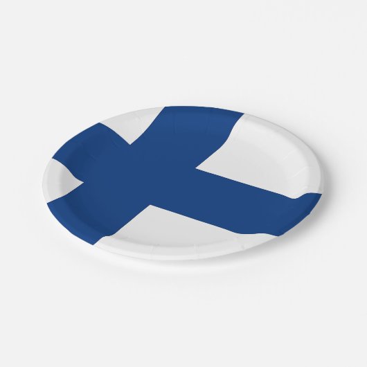 愛国的紙プレートとフィンランド国旗 ペーパープレート (アングル)