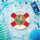 愛国的紙プレートとフロリダ州旗 ペーパープレート (パーティー)