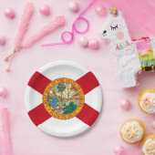 愛国的紙プレートとフロリダ州旗 ペーパープレート (パーティー)