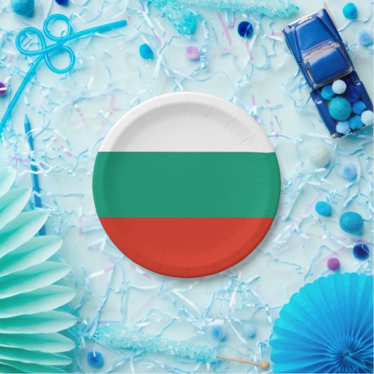 愛国的紙プレートとブルガリア国旗 ペーパープレート (パーティー)