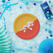 愛国的紙プレートとブータン国旗 ペーパープレート (パーティー)