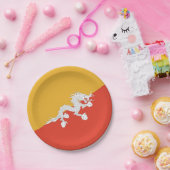 愛国的紙プレートとブータン国旗 ペーパープレート (パーティー)