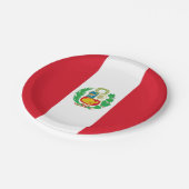 愛国的紙プレートとペルー国旗 ペーパープレート (アングル)