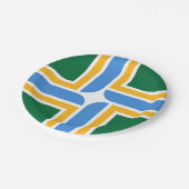 愛国的紙プレートとポートランド市旗。 ペーパープレート (アングル)