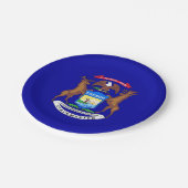 愛国的紙プレートとミシガン州旗 ペーパープレート (アングル)