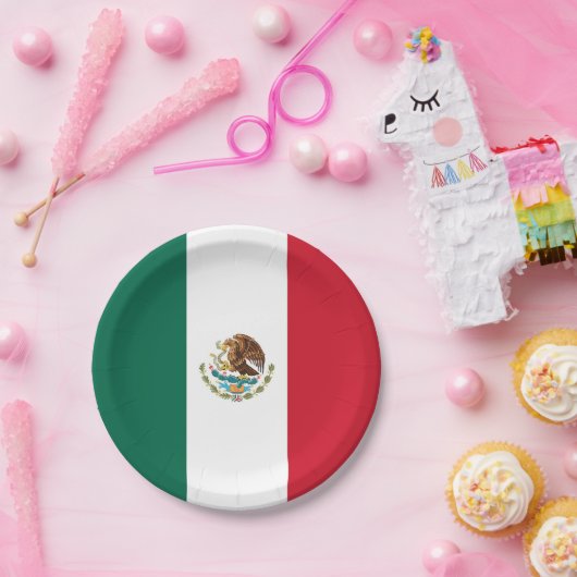 愛国的紙プレートとメキシコ国旗 ペーパープレート (パーティー)
