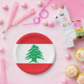 愛国的紙プレートとレバノン国旗 ペーパープレート (パーティー)