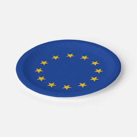 愛国的紙プレートと欧州連合の国旗 ペーパープレート (アングル)