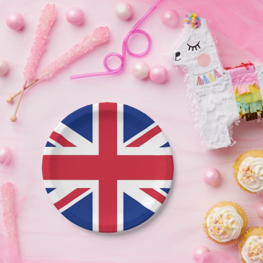 愛国的紙プレートと王国統一された国旗 ペーパープレート (パーティー)