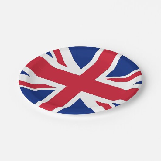 愛国的紙プレートと王国統一された国旗 ペーパープレート (アングル)