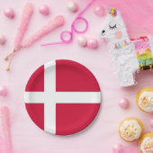 愛国的紙プレートデンマーク国旗 ペーパープレート (パーティー)