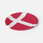 愛国的紙プレートデンマーク国旗 ペーパープレート (アングル)