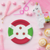 愛国的紙プレートブルンジ国旗 ペーパープレート (パーティー)