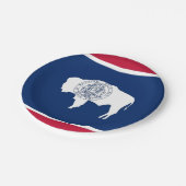 愛国的紙プレートワイオミング州旗 ペーパープレート (アングル)