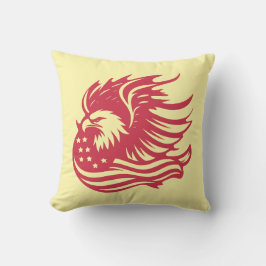 愛国的素晴らしなイーグルのデジタル作品 クッション