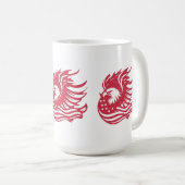 愛国的素晴らしなイーグルのデジタル作品 コーヒーマグカップ (正面右)