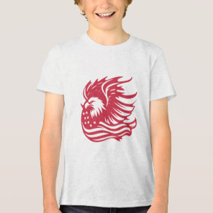 愛国的素晴らしなイーグルのデジタル作品 トライブレンドTシャツ