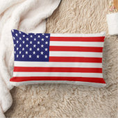愛国的素晴らしな米国国旗 ランバークッション (ブランケット)