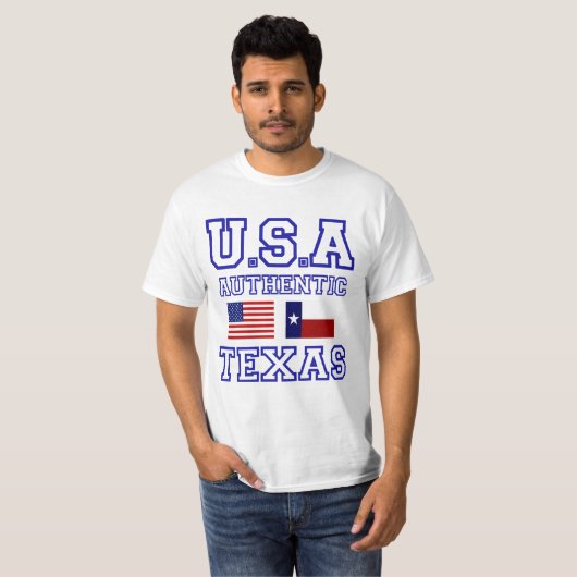 愛国的素晴らし本格的テキサス州 Tシャツ (正面フル)