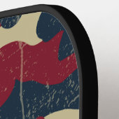 愛国的素朴なアメリカ国旗の迷彩柄姓 ピックルボールラケット (左詳細)