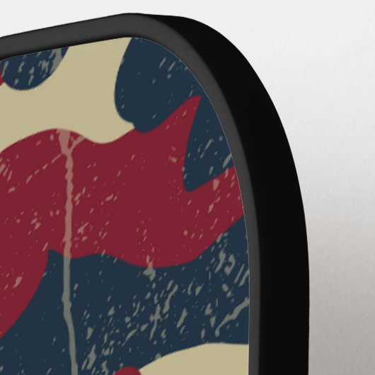 愛国的素朴なアメリカ国旗の迷彩柄姓 ピックルボールラケット (左詳細)