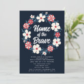 愛国的素朴フローラ7月4日クックアウト 招待状 (スタンド正面)