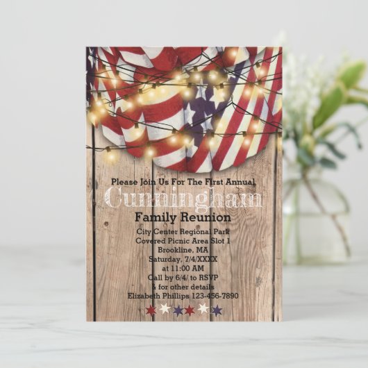 愛国的素朴赤白青ファミリー懇親会 招待状 (スタンド正面)