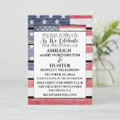 愛国的結婚式招待状テンプレート 招待状 (スタンド正面)