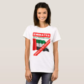 愛国的統一されたアラブ首長国国旗 Tシャツ (正面フル)