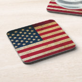 愛国的統一された州の国グランジ旗 コースター (左側)