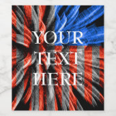 愛国的統一された州国旗 ワインラベル (シングルラベル)