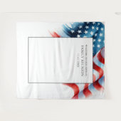 愛国的背景アメリカ国旗の赤白青 タペストリー (正面(横))