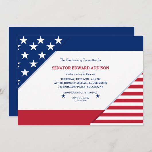 愛国的背景招待状 招待状 (正面/裏面)