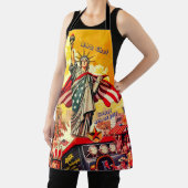 愛国的自由パレード – 7月ヴィンテージ4日アメリカ エプロン (インサイチュ)