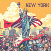 愛国的自由パレード – 7月ヴィンテージ4日アメリカ シール (正面)