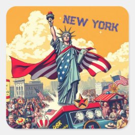 愛国的自由パレード – 7月ヴィンテージ4日アメリカ スクエアシール