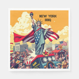 愛国的自由パレード – 7月ヴィンテージ4日アメリカ スタンダードランチョンナプキン