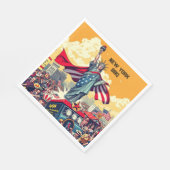 愛国的自由パレード – 7月ヴィンテージ4日アメリカ スタンダードランチョンナプキン (角)