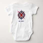 愛国的自由パレード – 7月ヴィンテージ4日アメリカ ベビーボディスーツ (裏面)